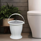 Maxbell Spittoon Chamber Bucket with Lid Handle Chamber Pot for Children Child Elder White Without Ring