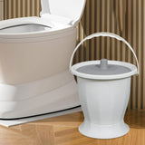 Maxbell Spittoon Chamber Bucket with Lid Handle Chamber Pot for Children Child Elder White Without Ring
