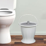 Maxbell Spittoon Chamber Bucket with Lid Handle Chamber Pot for Children Child Elder White Without Ring