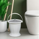 Maxbell Spittoon Chamber Bucket with Lid Handle Chamber Pot for Children Child Elder White Without Ring