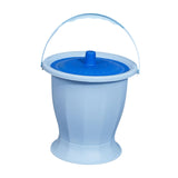 Maxbell Spittoon Chamber Bucket with Lid Handle Chamber Pot for Children Child Elder Blue Without Ring