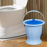Maxbell Spittoon Chamber Bucket with Lid Handle Chamber Pot for Children Child Elder Blue Without Ring