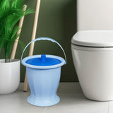 Maxbell Spittoon Chamber Bucket with Lid Handle Chamber Pot for Children Child Elder Blue Without Ring