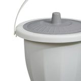Maxbell Spittoon Chamber Bucket with Lid Handle Chamber Pot for Children Child Elder White With Ring