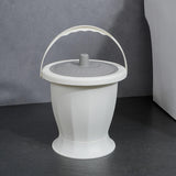Maxbell Spittoon Chamber Bucket with Lid Handle Chamber Pot for Children Child Elder White With Ring