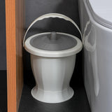 Maxbell Spittoon Chamber Bucket with Lid Handle Chamber Pot for Children Child Elder White With Ring