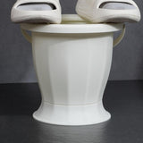 Maxbell Spittoon Chamber Bucket with Lid Handle Chamber Pot for Children Child Elder White With Ring