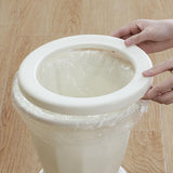 Maxbell Spittoon Chamber Bucket with Lid Handle Chamber Pot for Children Child Elder White With Ring