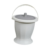 Maxbell Spittoon Chamber Bucket with Lid Handle Chamber Pot for Children Child Elder White With Ring