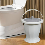 Maxbell Spittoon Chamber Bucket with Lid Handle Chamber Pot for Children Child Elder White With Ring