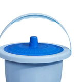 Maxbell Spittoon Chamber Bucket with Lid Handle Chamber Pot for Children Child Elder Blue With Ring