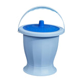 Maxbell Spittoon Chamber Bucket with Lid Handle Chamber Pot for Children Child Elder Blue With Ring