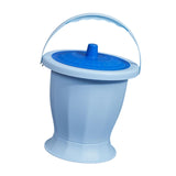 Maxbell Spittoon Chamber Bucket with Lid Handle Chamber Pot for Children Child Elder Blue With Ring