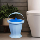 Maxbell Spittoon Chamber Bucket with Lid Handle Chamber Pot for Children Child Elder Blue With Ring