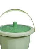 Maxbell Spittoon Chamber Bucket with Lid Handle Chamber Pot for Children Child Elder Green With Ring