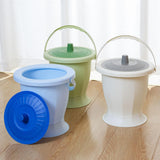 Maxbell Spittoon Chamber Bucket with Lid Handle Chamber Pot for Children Child Elder Green With Ring