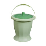 Maxbell Spittoon Chamber Bucket with Lid Handle Chamber Pot for Children Child Elder Green With Ring