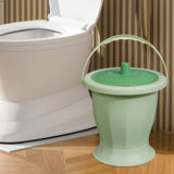 Maxbell Spittoon Chamber Bucket with Lid Handle Chamber Pot for Children Child Elder Green With Ring