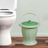 Maxbell Spittoon Chamber Bucket with Lid Handle Chamber Pot for Children Child Elder Green With Ring