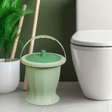 Maxbell Spittoon Chamber Bucket with Lid Handle Chamber Pot for Children Child Elder Green With Ring
