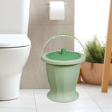 Maxbell Spittoon Chamber Bucket with Lid Handle Chamber Pot for Children Child Elder Green With Ring