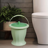 Maxbell Spittoon Chamber Bucket with Lid Handle Chamber Pot for Children Child Elder Green With Ring