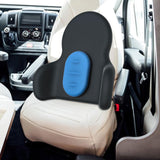 Maxbell Waist Cushion Lumbar Support Pillow Portable for Cars Drivers Computer Chair Deep Blue