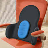 Maxbell Waist Cushion Lumbar Support Pillow Portable for Cars Drivers Computer Chair Deep Blue