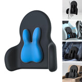 Maxbell Lumbar Support Pillow Back Cushion Back Support for Cars Airplane Women Blue