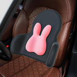 Maxbell Lumbar Support Pillow Back Cushion Back Support for Cars Airplane Women Rabbit Pink