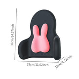 Maxbell Lumbar Support Pillow Back Cushion Back Support for Cars Airplane Women Rabbit Pink