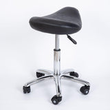 Maxbell PU Leather Rolling Stool Bar Stool with Wheels for Barbershop Pubs Housework Black