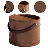 Maxbell Wood Foot Bath Portable Multipurpose Foot Soak Tub for Travel Home Use Sauna with lid