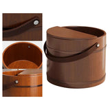 Maxbell Wood Foot Bath Portable Multipurpose Foot Soak Tub for Travel Home Use Sauna with lid