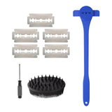 Maxbell Back Hair Shaver Easy to Use DIY Back Hair Trimmer for Personal Birthday Man Blue