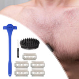 Maxbell Back Hair Shaver Easy to Use DIY Back Hair Trimmer for Personal Birthday Man Blue
