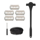 Maxbell Back Hair Shaver Easy to Use DIY Back Hair Trimmer for Personal Birthday Man Black