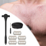 Maxbell Back Hair Shaver Easy to Use DIY Back Hair Trimmer for Personal Birthday Man Black