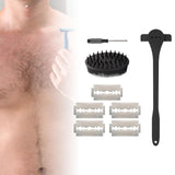 Maxbell Back Hair Shaver Easy to Use DIY Back Hair Trimmer for Personal Birthday Man Black