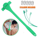 Maxbell Back Hair Shaver Easy to Use DIY Back Hair Trimmer for Personal Birthday Man Green