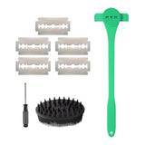 Maxbell Back Hair Shaver Easy to Use DIY Back Hair Trimmer for Personal Birthday Man Green