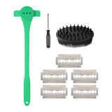 Maxbell Back Hair Shaver Easy to Use DIY Back Hair Trimmer for Personal Birthday Man Green