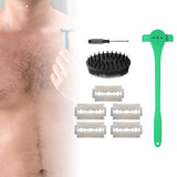 Maxbell Back Hair Shaver Easy to Use DIY Back Hair Trimmer for Personal Birthday Man Green