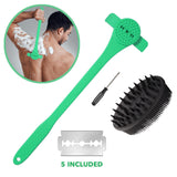 Maxbell Back Hair Shaver Easy to Use DIY Back Hair Trimmer for Personal Birthday Man Green