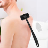 Maxbell Back Hair Removal and Body Shaving Tool Ergonomic Handle Easy to Use Shaving Tool black