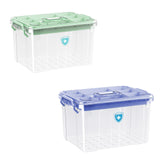 Maxbell Medical Box with Handle Stackable First Aid Box for Camping Household Travel green