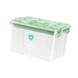 Maxbell Medical Box with Handle Stackable First Aid Box for Camping Household Travel green
