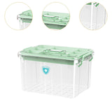Maxbell Medical Box with Handle Stackable First Aid Box for Camping Household Travel green