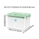 Maxbell Medical Box with Handle Stackable First Aid Box for Camping Household Travel green