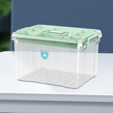 Maxbell Medical Box with Handle Stackable First Aid Box for Camping Household Travel green